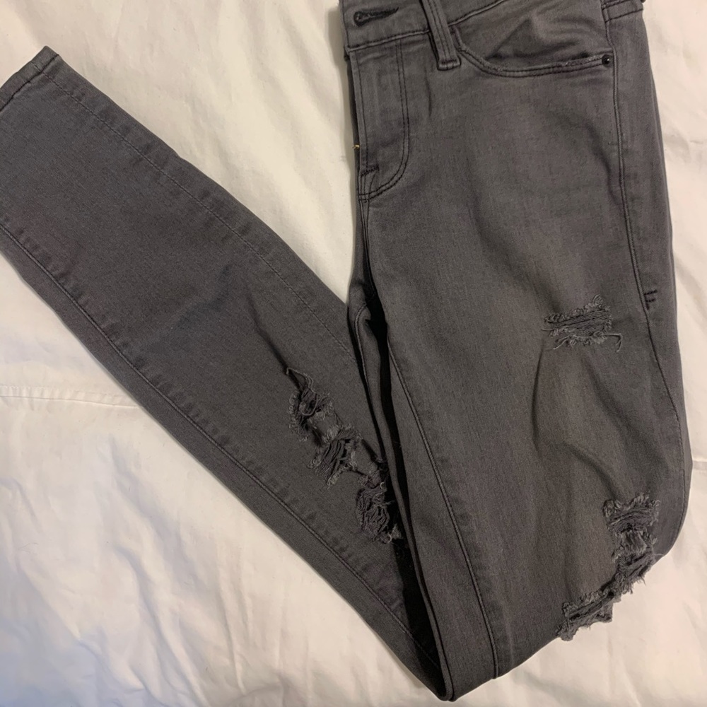 Frame Denim Size 25 Grey Ripped Denim